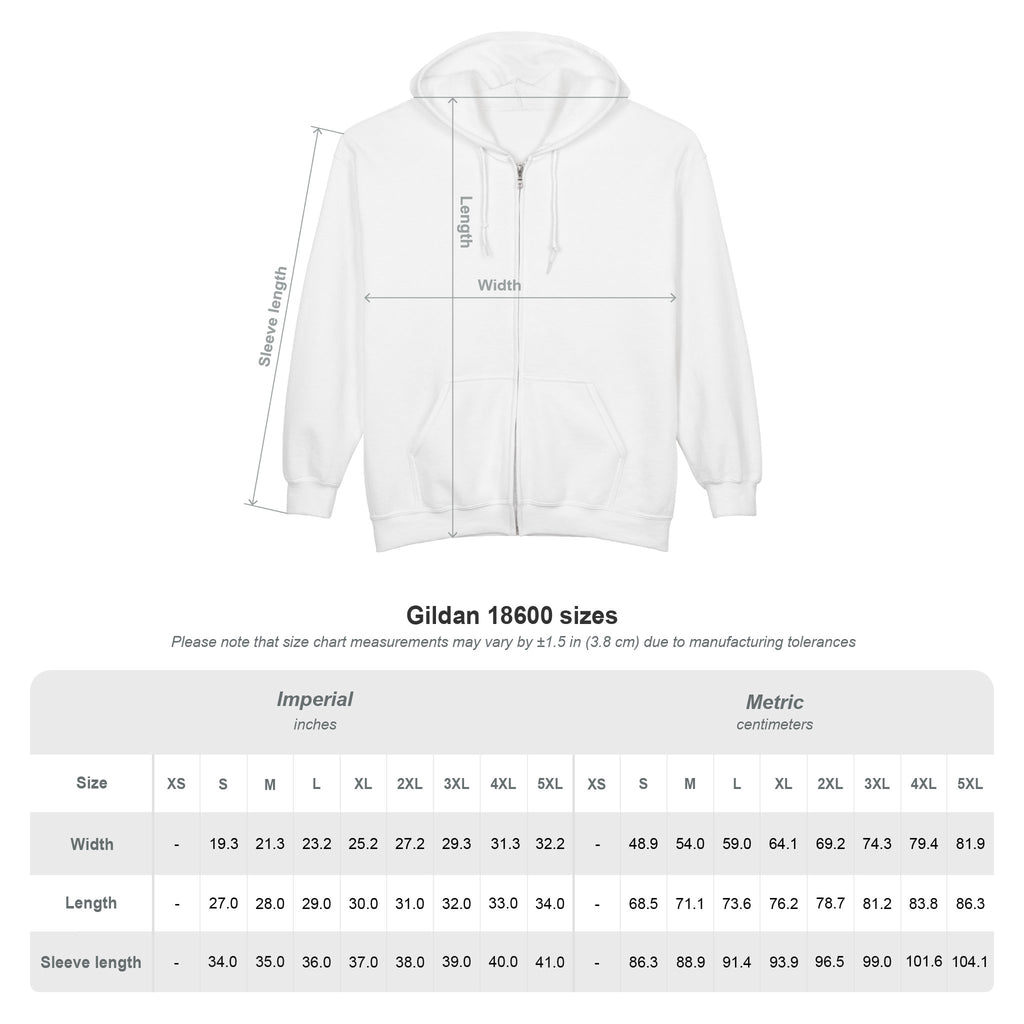 Doghead Gear Zip Hoodie — Small Monogram Front, Large Back Logo