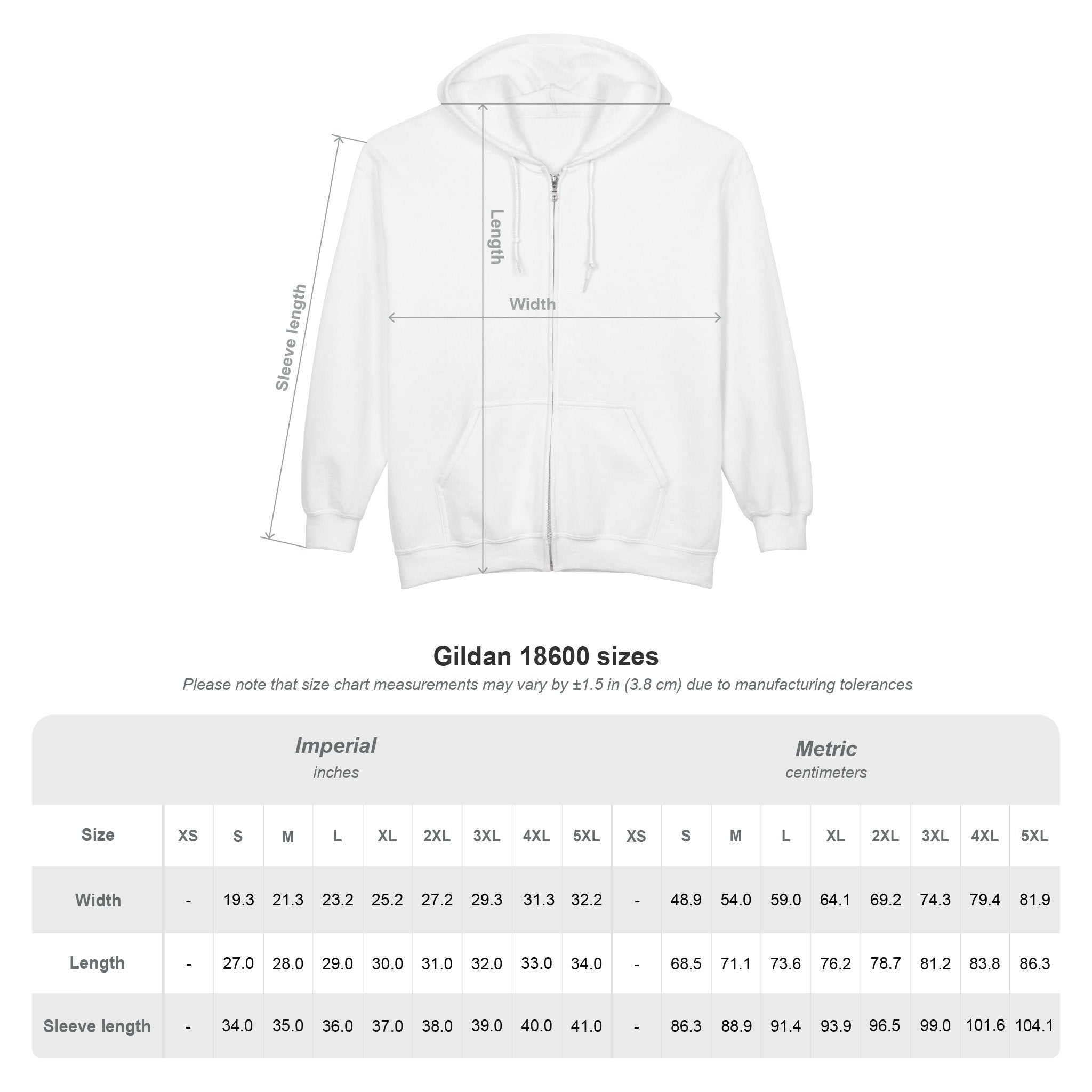 Doghead Gear Zip Hoodie — Small Monogram Front, Large Back Logo
