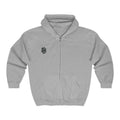 Doghead Gear Zip Hoodie — Small Monogram Front, Large Back Logo